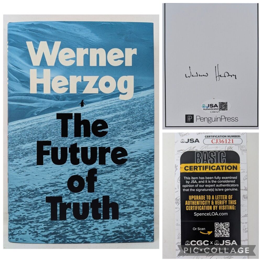 SIGNED Werner Herzog HC Book The Future Of Truth First Edition JSA COA Autograph